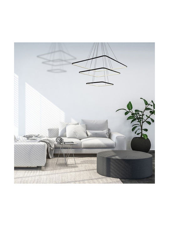 Eko Light Κρεμαστό Φωτιστικό Μαύρο LED με Σχοινί