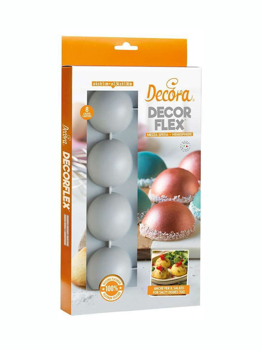 Decora Φόρμα Ζαχαροπλαστικής για Cupcakes/Muffins από Σιλικόνη 8 Θέσεων 30x17x3εκ.
