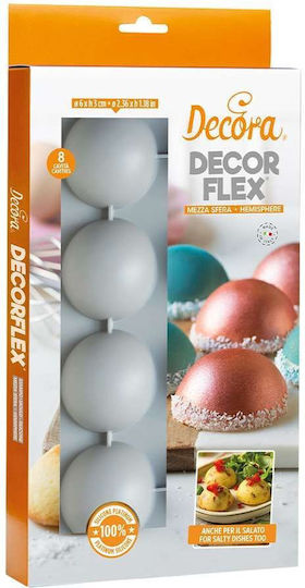 Decora Φόρμα Ζαχαροπλαστικής για Cupcakes/Muffins από Σιλικόνη 8 Θέσεων 30x17x3εκ.