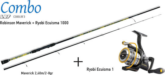 Robinson Maverick Fishing Rod for Light Rockfishing with Reel 2.4m