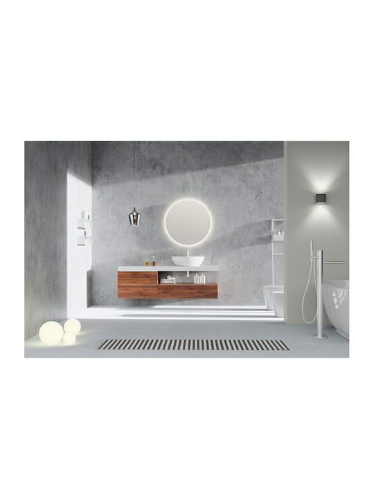 Mirrors & More Кръгло Банско Огледало LED 60x60см Прозрачен