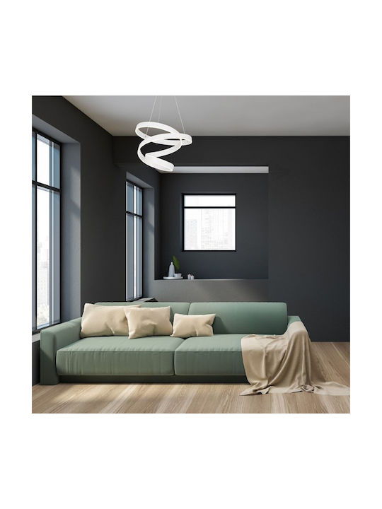 Eko Light Κρεμαστό Φωτιστικό Λευκό LED 100εκ.