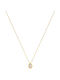 JewelStories Necklace with design Tear from Gold Plated Silver with Zircon