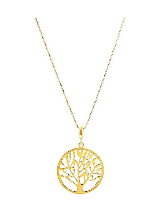 JewelStories Halskette Baum aus Vergoldet Silber