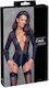 Cottelli Collection Sexy Bodysuit Gittermuster & Straps Schwarz