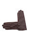 ModaBorsa Women's Leather Gloves Brown