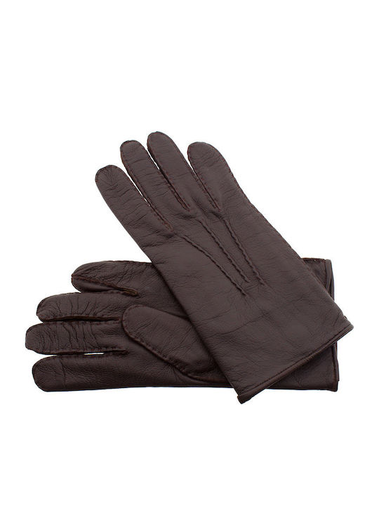 ModaBorsa Men's Leather Gloves Brown
