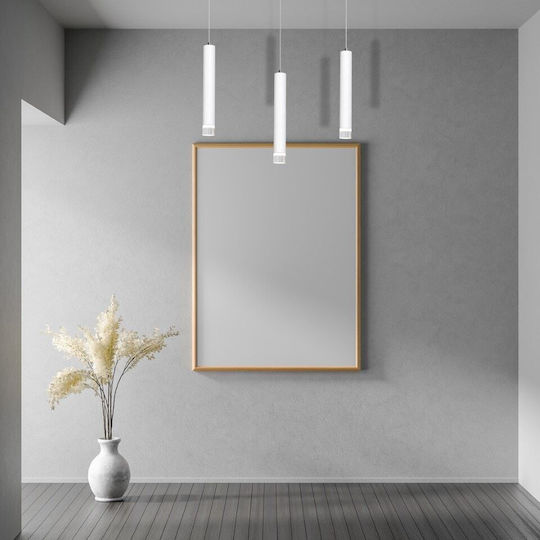 Eko Light Alba Lustră Suspendată Alb