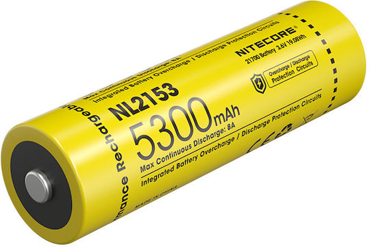 NiteCore NL2153 Επαναφορτιζόμενη Μπαταρία 21700 Li-ion 5300mAh 3.6V 1τμχ