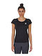 Admiral Sarli Women's Athletic Blouse Short Sleeve 27 Black