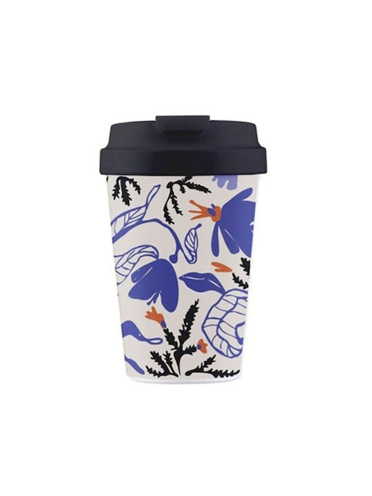 Chic Mic Bioloco Plant Ceramic Cup with Lid Black 350ml