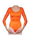 Dance & Football 3/4 Sleeve Bodysuit Orange for Ballet