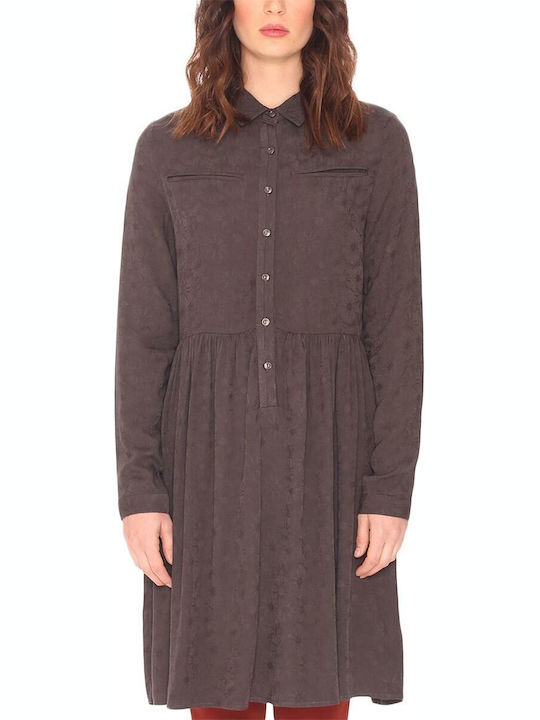 Pepaloves Mini Shirt Dress Dress Gray