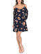 Sommer Mini Damenkleid Blau