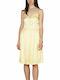 Rut & Circle Mini Αθλητικό Φόρεμα με Τιράντα Κίτρινο