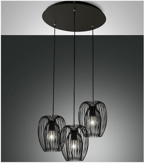 Fabas Luce Camp Pendant Light Black with Socket E27