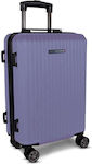 Swissbrand Medium Travel Suitcase Sky with 4 Wheels Height 66cm