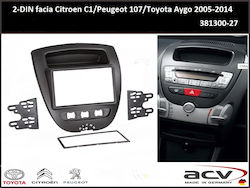Ice Πρόσοψη 2 Din για Citroen C1 Peugeot 107 Toyota Aygo 2005-2014