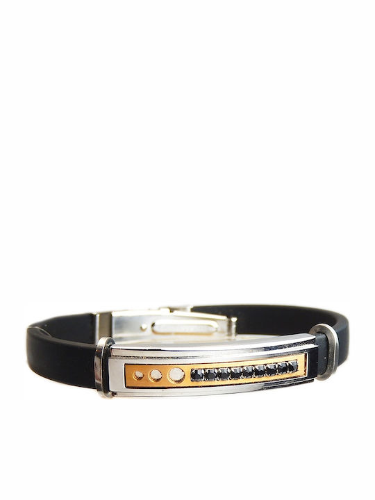 Art d or Men's Bracelet made of Steel with Zircon