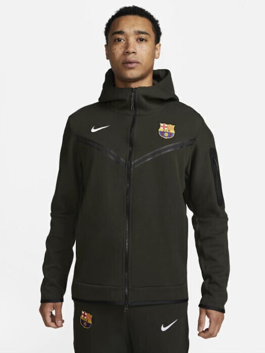 F.C. Barcelona Tech Fleece Windrunner Φούτερ Λαδί