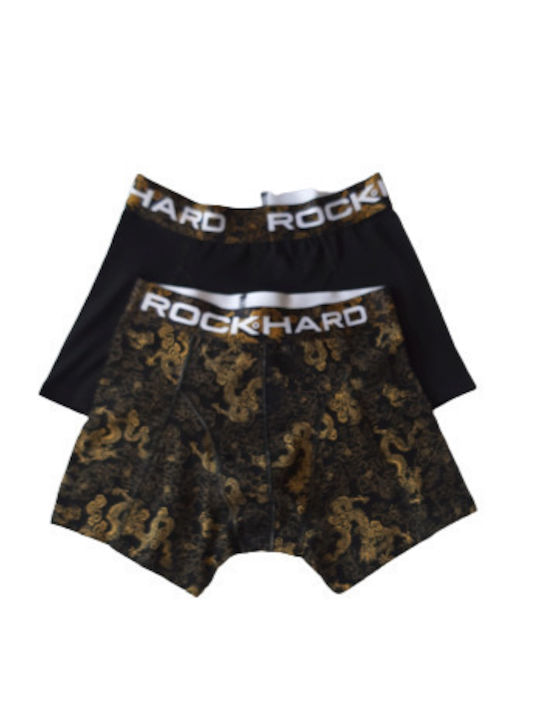 Herren Boxershorts Black / Camo mit Mustern 2Packung