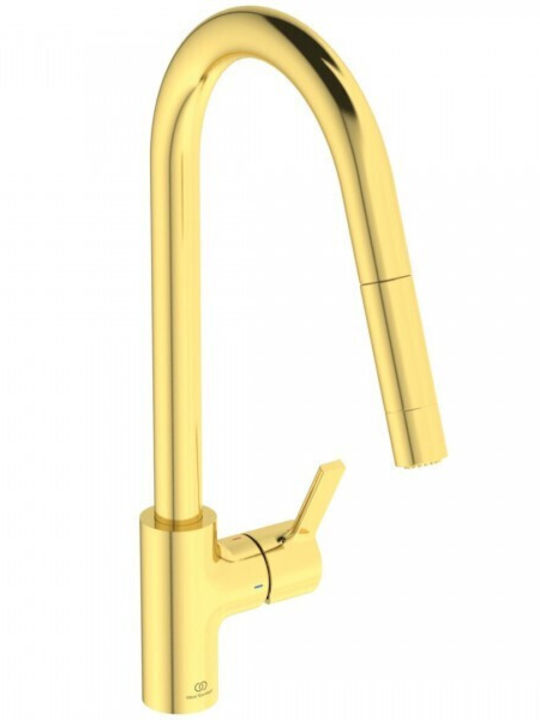 Ideal Standard Gusto Tall Kitchen Faucet Counter Gold