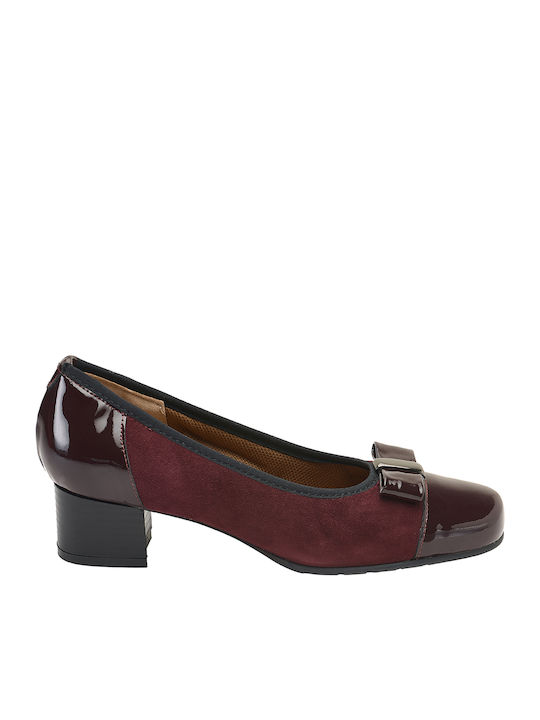 Pantofi cu toc Burgundy