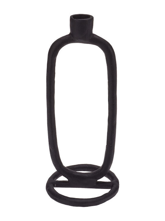 Candle Holder Metal in Black Color 1pcs