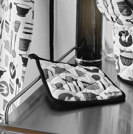 Kitchen Πιάστρα Κουζίνας από Σιλικόνη σε Μαύρο Χρώμα