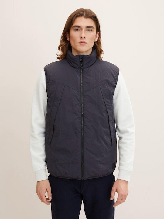 Tom Tailor Αμάνικο Μπουφάν Puffer Μαύρο