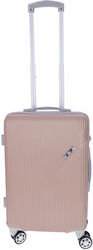 Ormi Rnj Cabin Travel Suitcase Hard Pink Gold with 4 Wheels Height 34cm