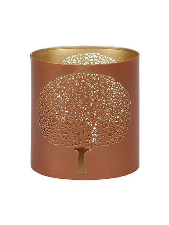 Atmosphera Candle Holder Metal in Brown Color 10.5x14.5x15cm 1pcs