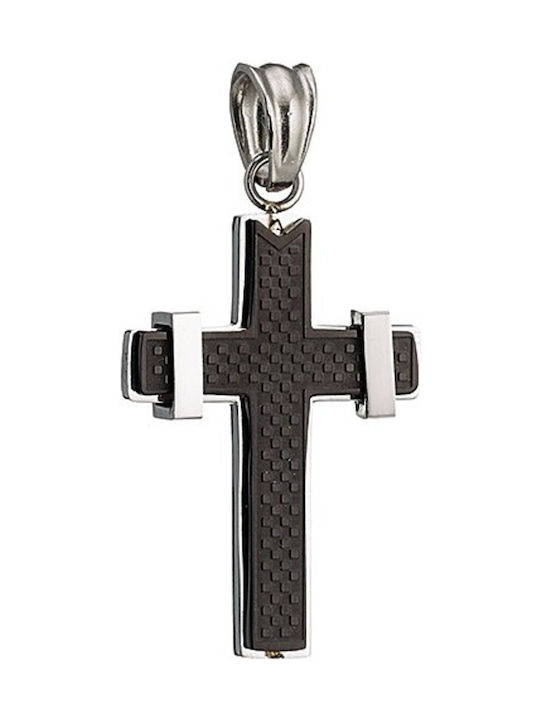 Art Black Men's Cross from Steel