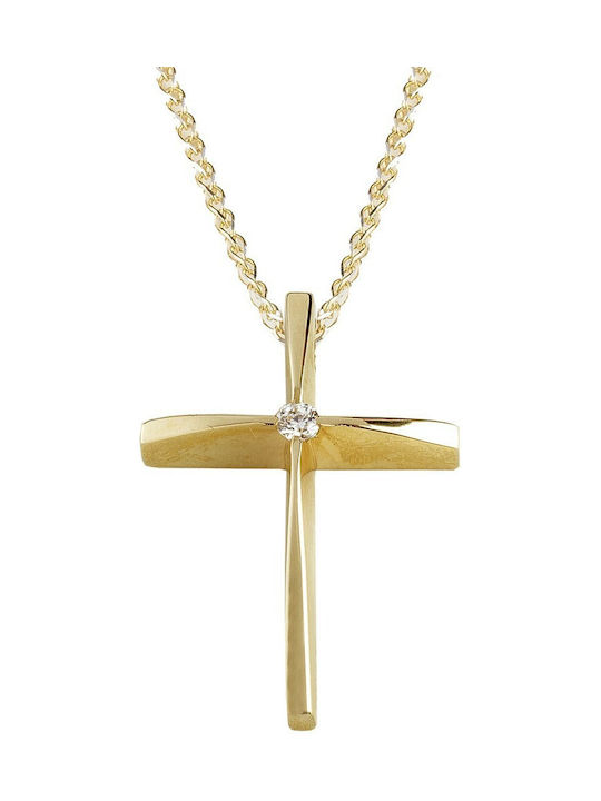 Damen Gold Kreuz 14K