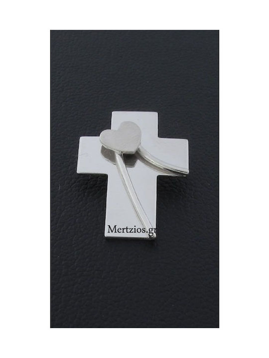 Triantos White Gold Cross 14K