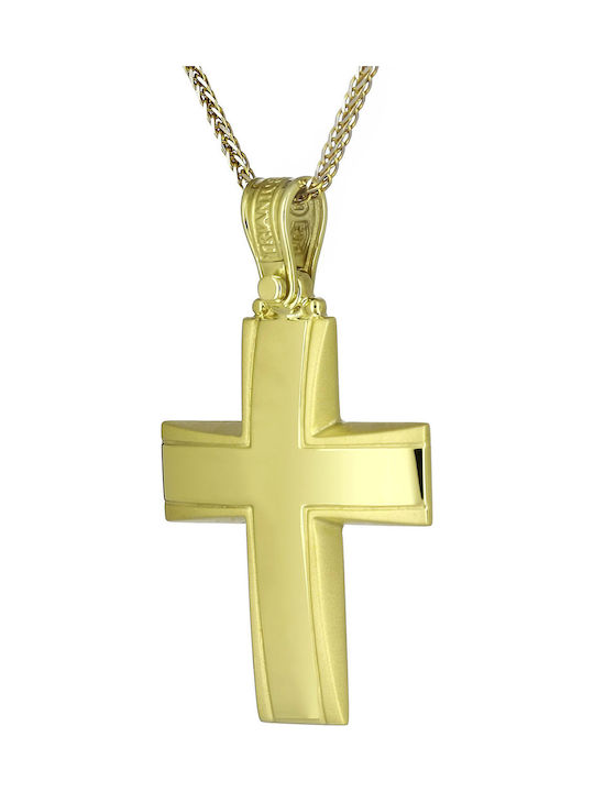 Triantos Herren Gold Kreuz 14K