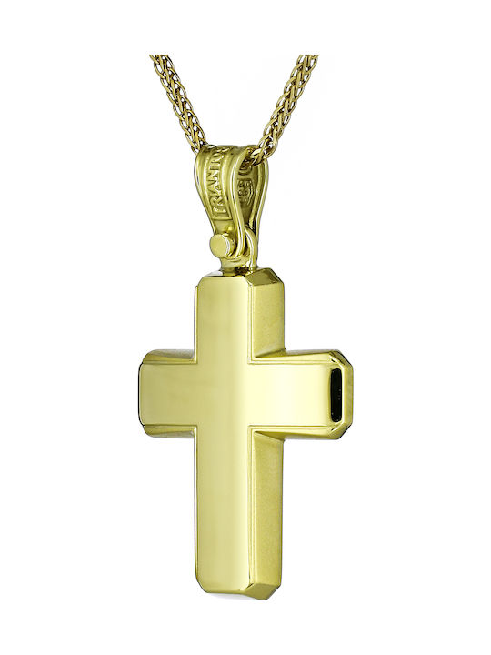 Triantos Herren Gold Kreuz 14K