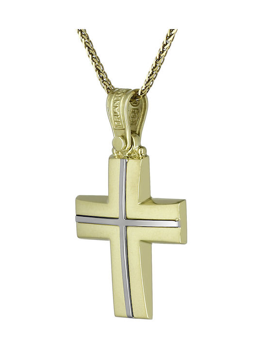 Triantos Herren Gold Kreuz 14K