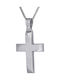 Triantos Men's White Gold Cross 14K