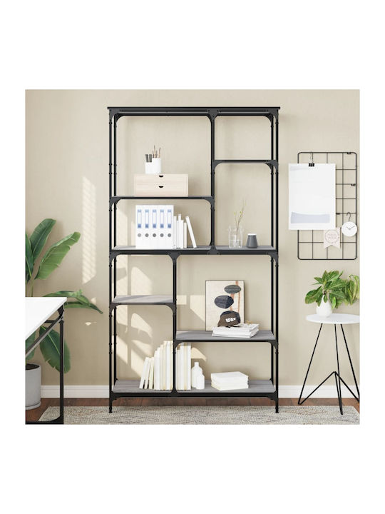 Bookcase Gray 99x35.5x176cm