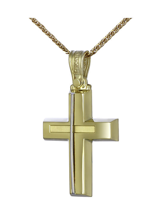 Triantos Herren Gold Kreuz 14K