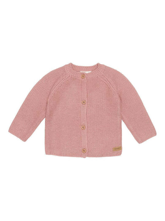 Little Dutch Kids Cardigan Knitted Vintage Pink