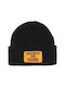 Beanie Unisex Σκούφος Πλεκτός σε Μαύρο χρώμα
