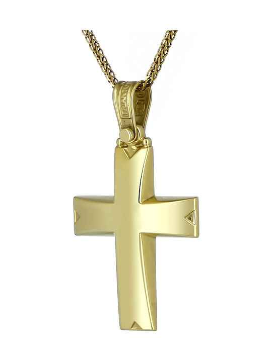 Triantos Herren Gold Kreuz 14K