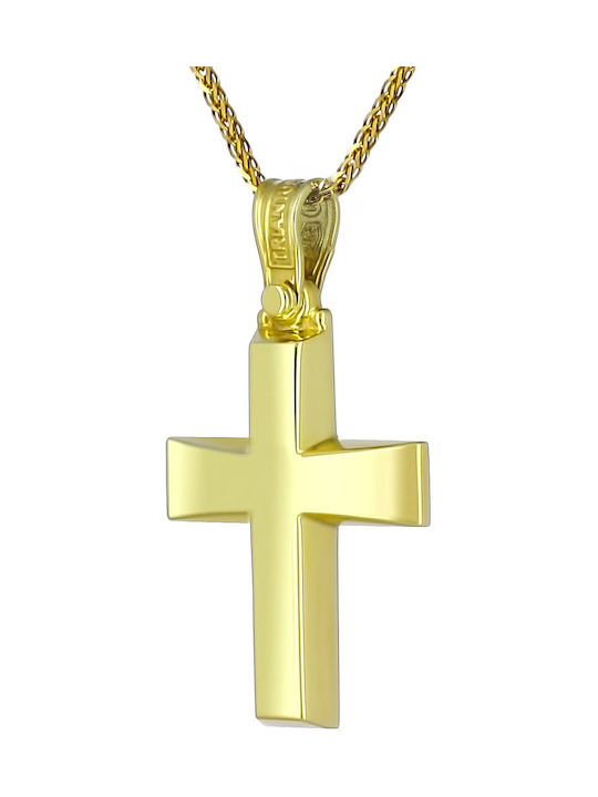 Triantos Herren Gold Kreuz 14K