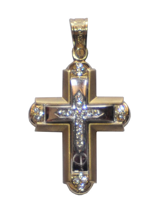 Triantos Damen Gold Kreuz 14K Γυναικείος