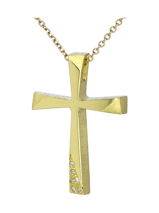 Triantos Damen Gold Kreuz 18K