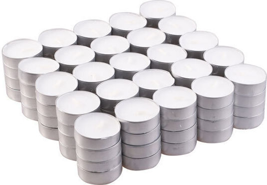 Zniczplast Aromatic Tealights in White Colour Up to 4 Hours Duration 100 Pieces