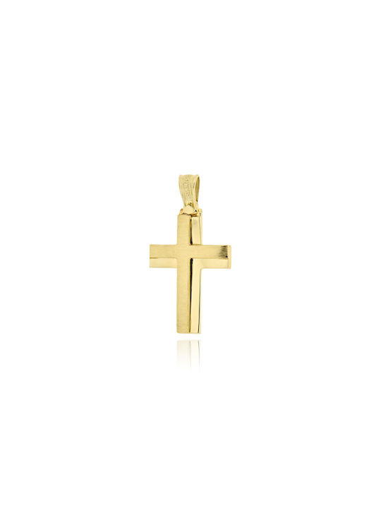 Triantos Herren Gold Kreuz 14K