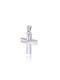 Triantos Men's White Gold Cross 14K